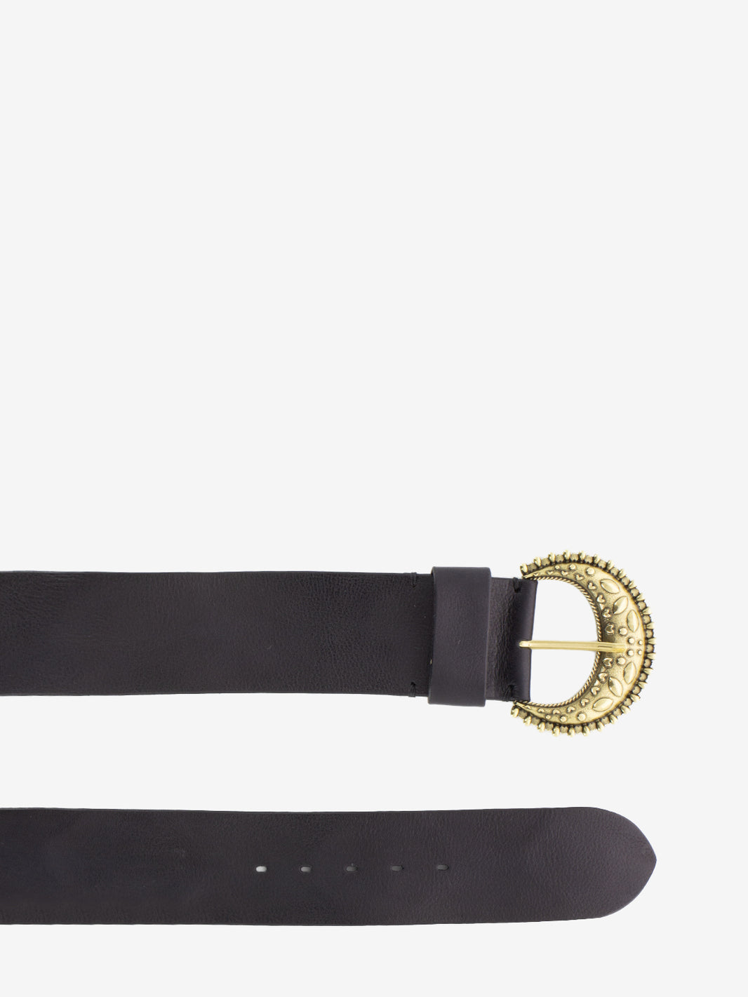 Maxi cintura in pelle nera