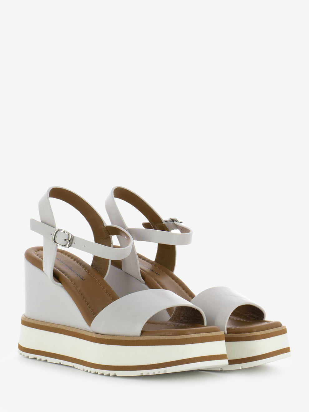 Milk wedge sandals / leather