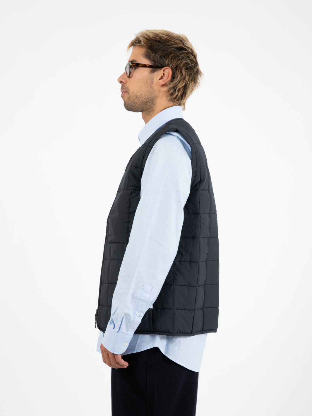 Navy Quilted Liner Vest