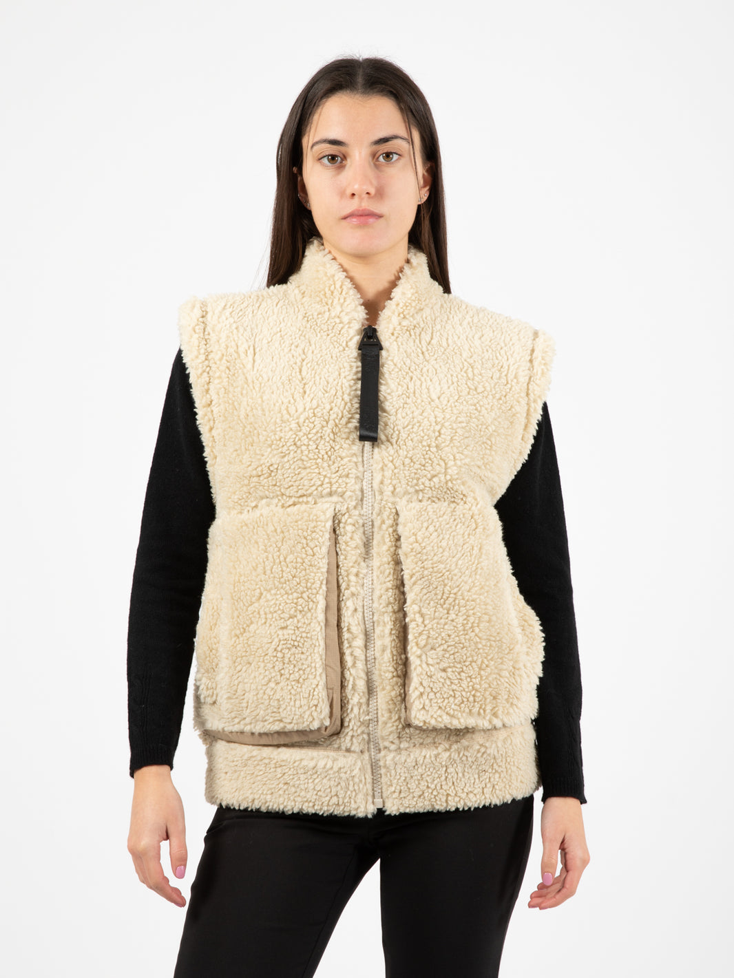 Kofu fleece bomber sand