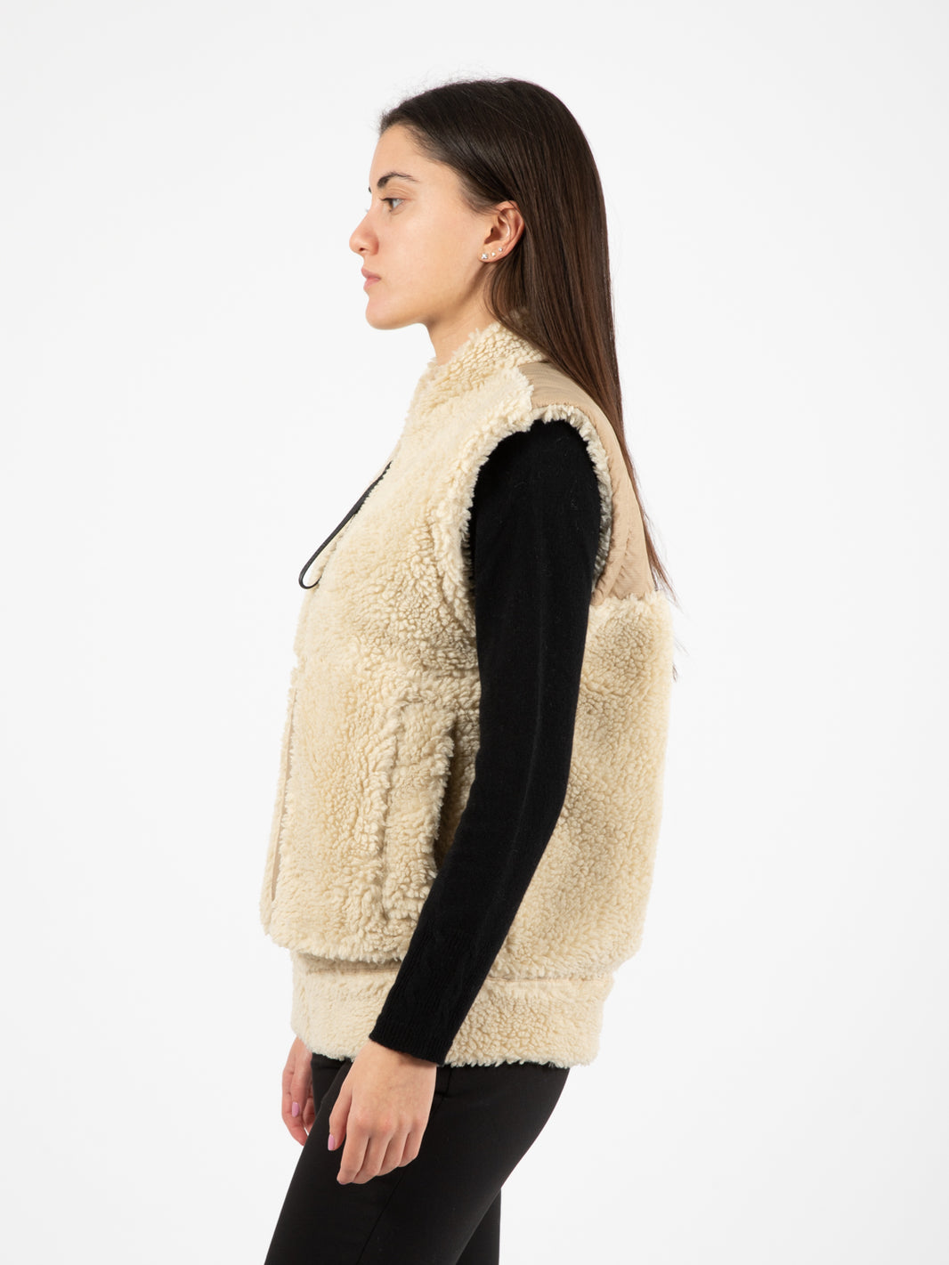 Kofu fleece bomber sand