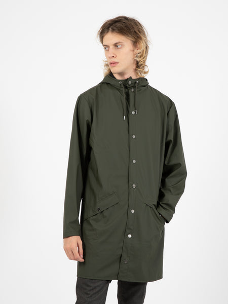 Long jacket impermeabile green