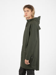RAINS - Long jacket impermeabile green