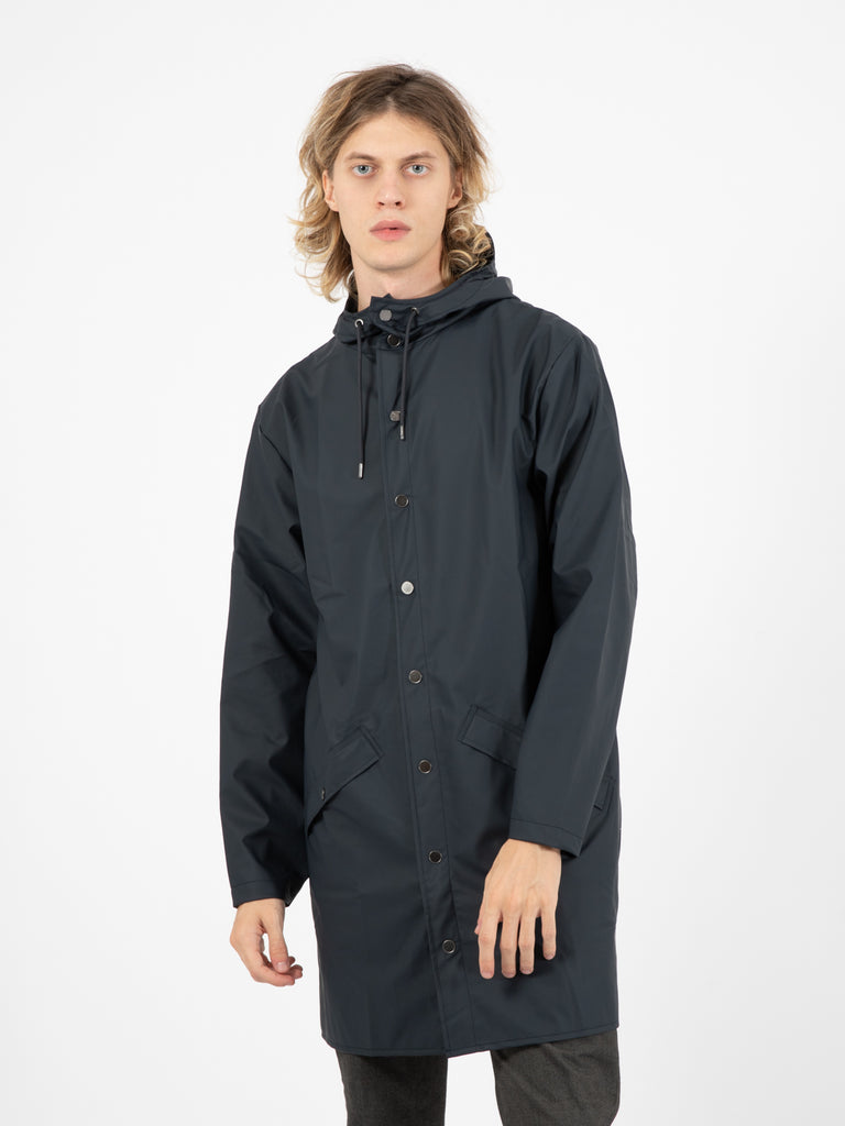 RAINS - Long jacket impermeabile navy