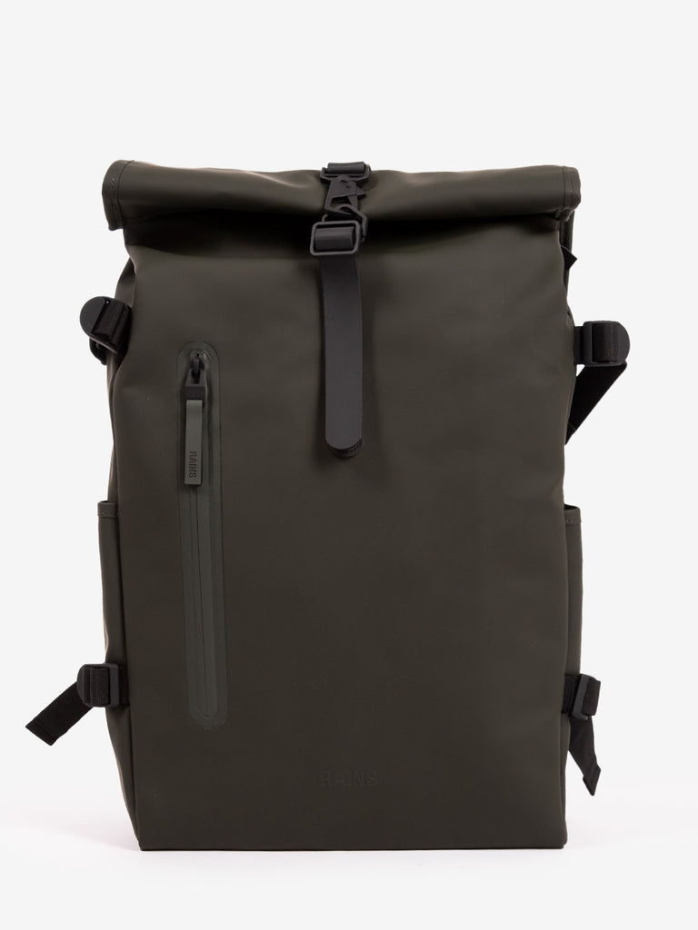 RAINS - Rolltop rucksack large W3 green