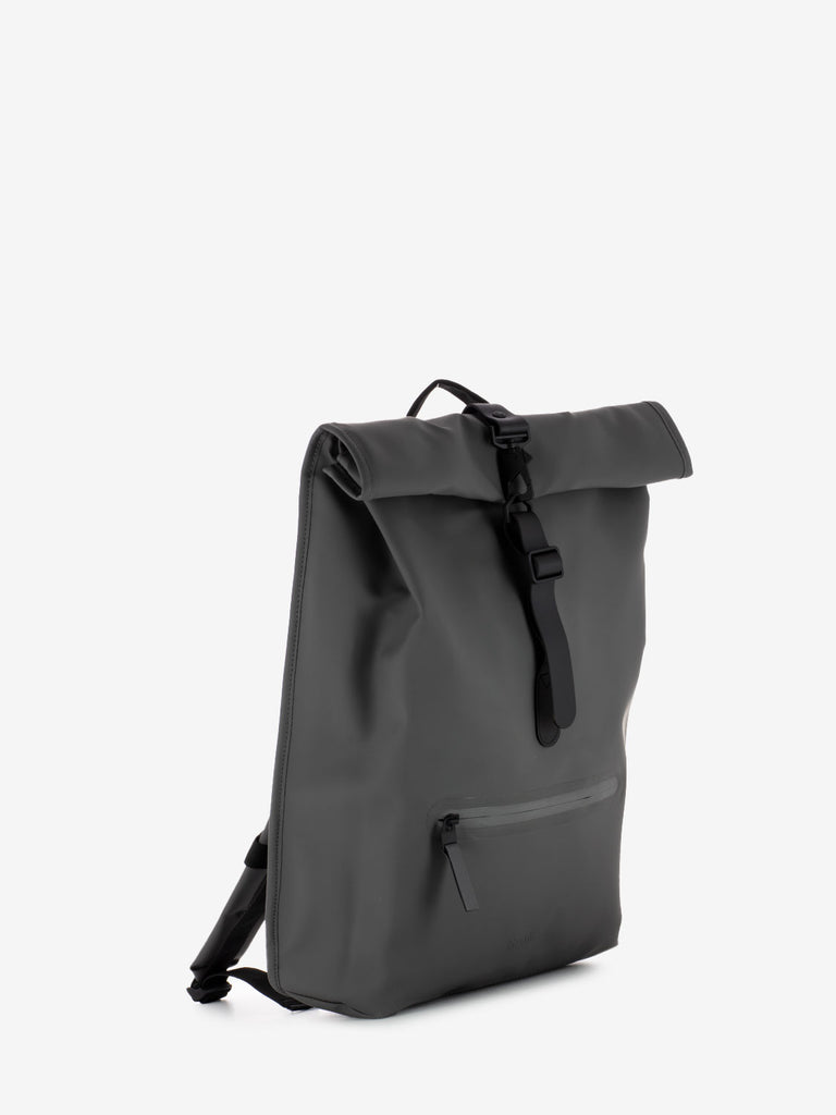 RAINS - Zaino rolltop rucksack W3 grey