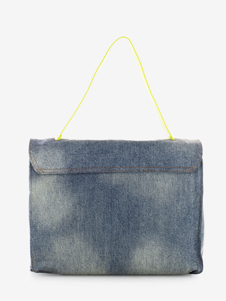 REBELLE - Borsa a cartella Clio denim / lime