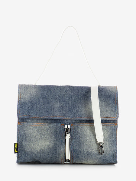 Borsa a cartella Clio denim