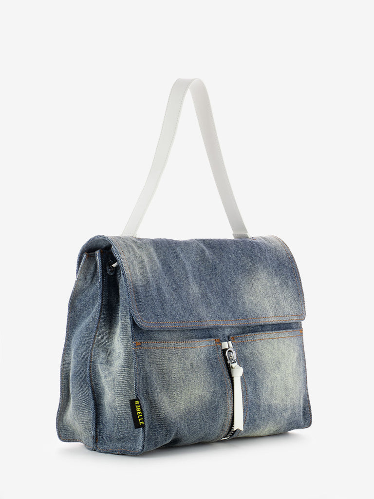 REBELLE - Borsa a cartella Clio denim