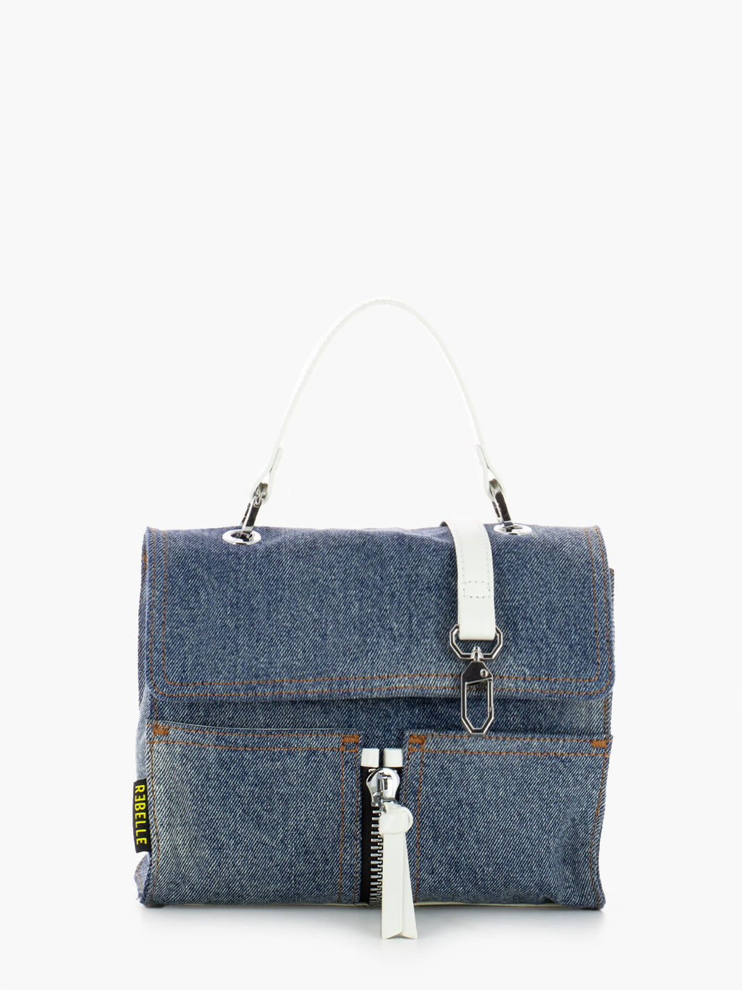 Borsa a mano Chloe denim / white