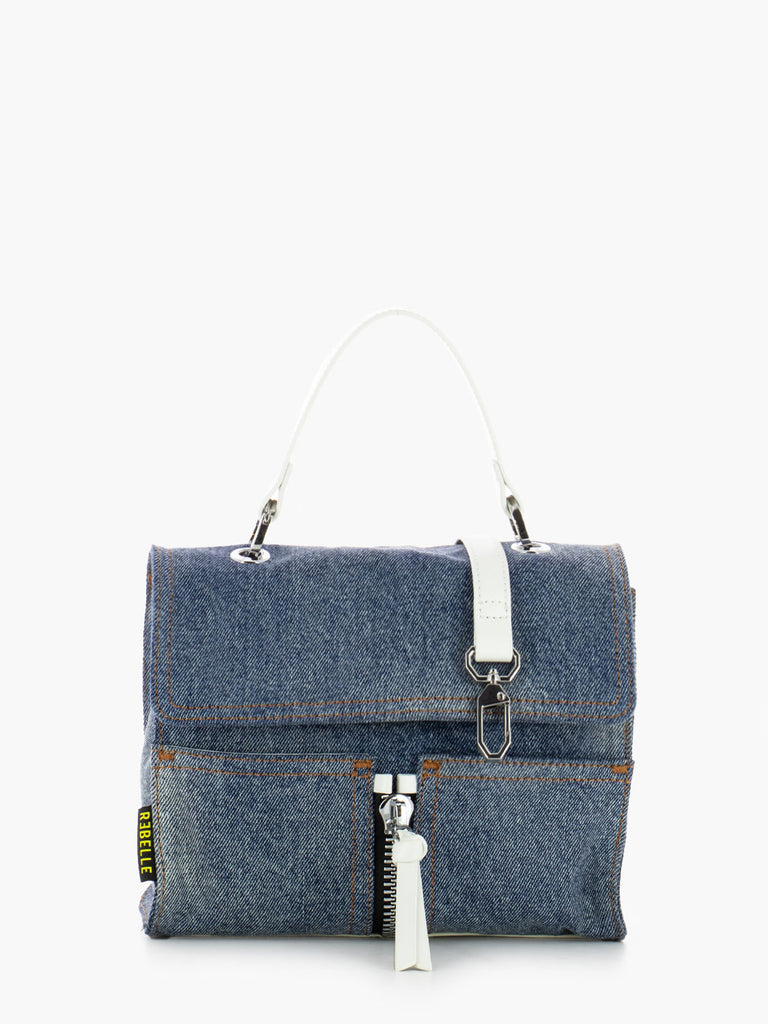 REBELLE - Borsa a mano Chloe denim / white