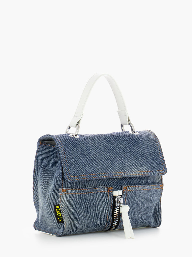 REBELLE - Borsa a mano Chloe denim / white