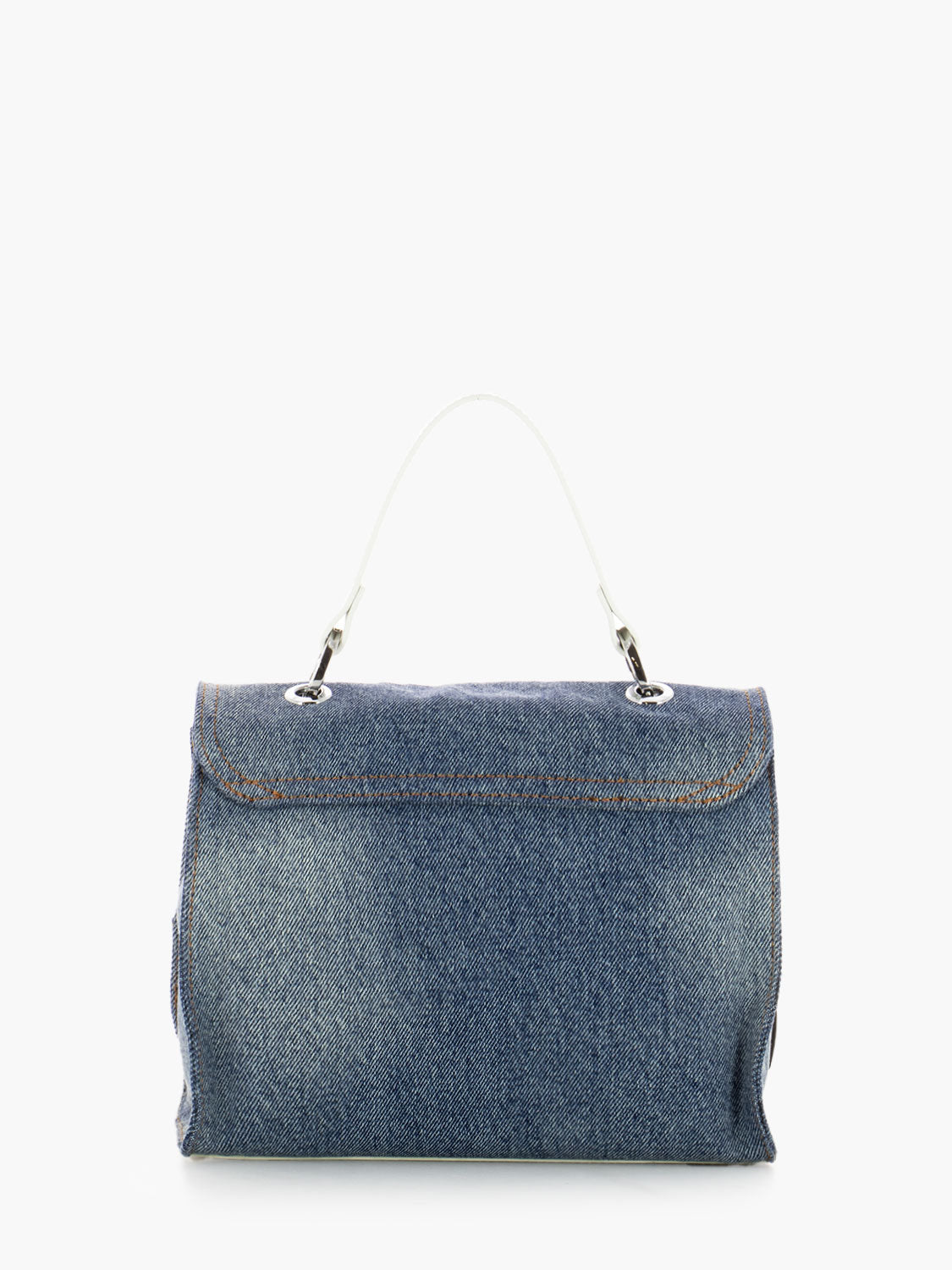 Borsa a mano Chloe denim / white