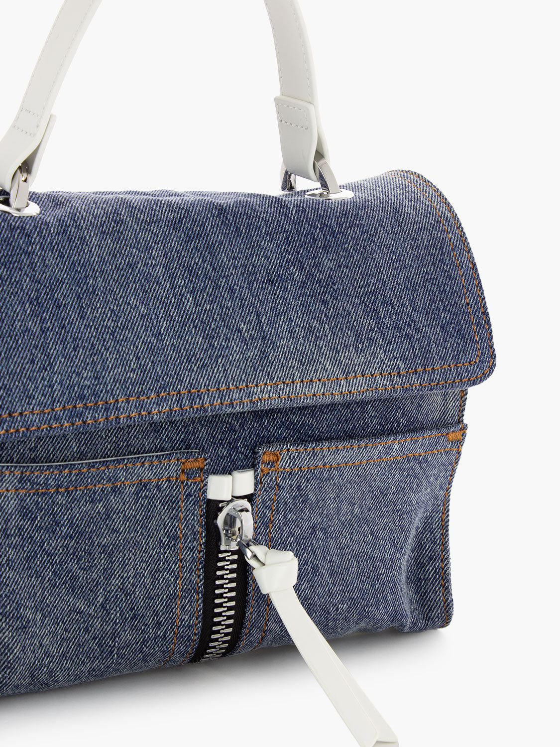 Borsa a mano Chloe denim / white
