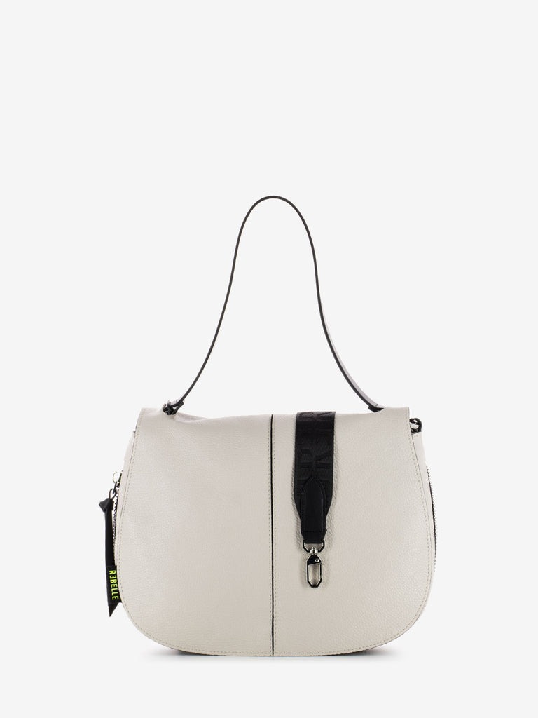 REBELLE - Borsa Carla Satchel dollaro beige