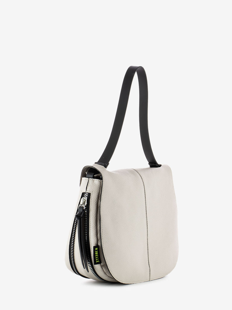 REBELLE - Borsa Carla Satchel dollaro beige