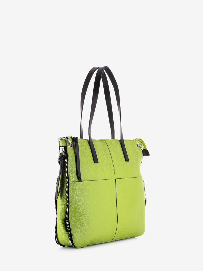 REBELLE - Borsa Cassandra shopping dollaro green