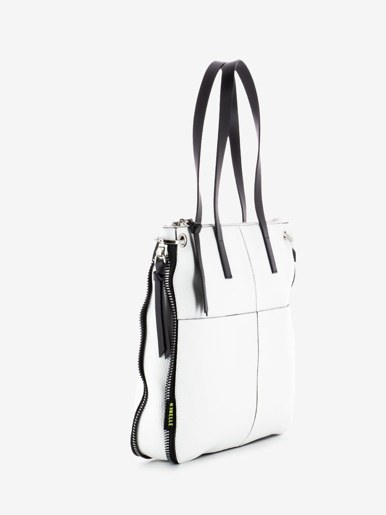 REBELLE - Borsa Cassandra shopping dollaro white