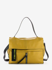 REBELLE - Borsa Clio Satchell L dollaro mustard