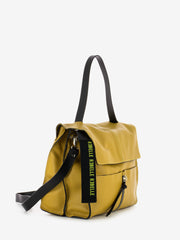 REBELLE - Borsa Clio Satchell L dollaro mustard