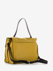 REBELLE - Borsa Clio Satchell L dollaro mustard