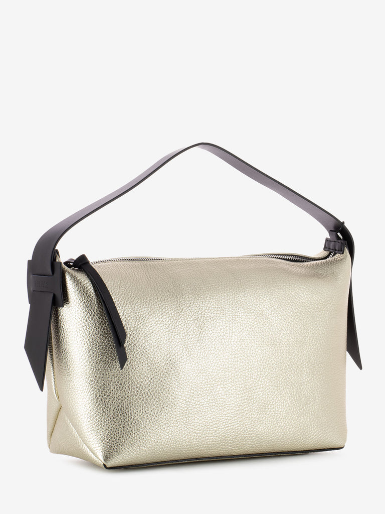 REBELLE - Borsa Hobo Giovanna dollaro laminato gold