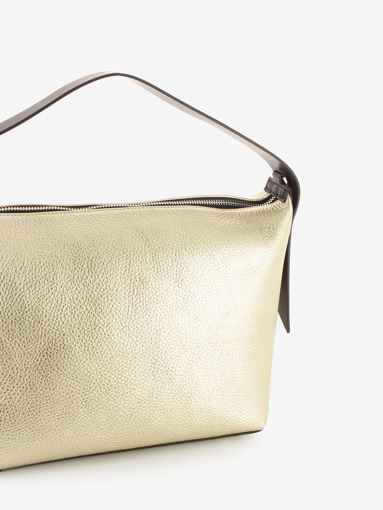 REBELLE - Borsa Hobo Giovanna dollaro laminato gold