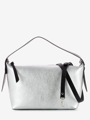 REBELLE - Borsa Hobo Giovanna dollaro laminato silver