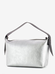 REBELLE - Borsa Hobo Giovanna dollaro laminato silver