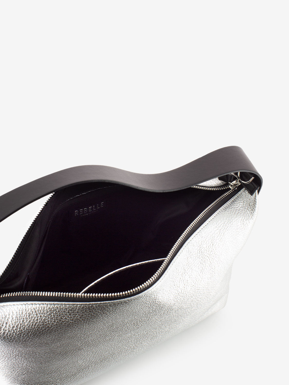 Borsa Hobo Giovanna dollaro laminato silver