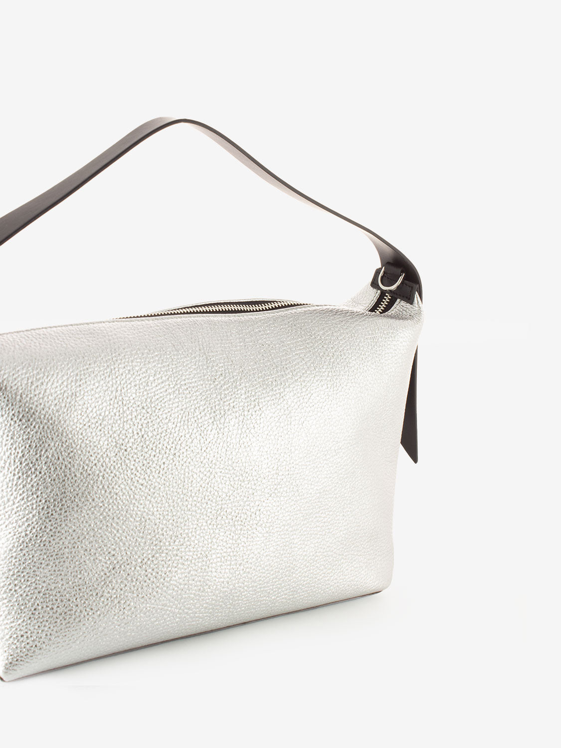 Borsa Hobo Giovanna dollaro laminato silver