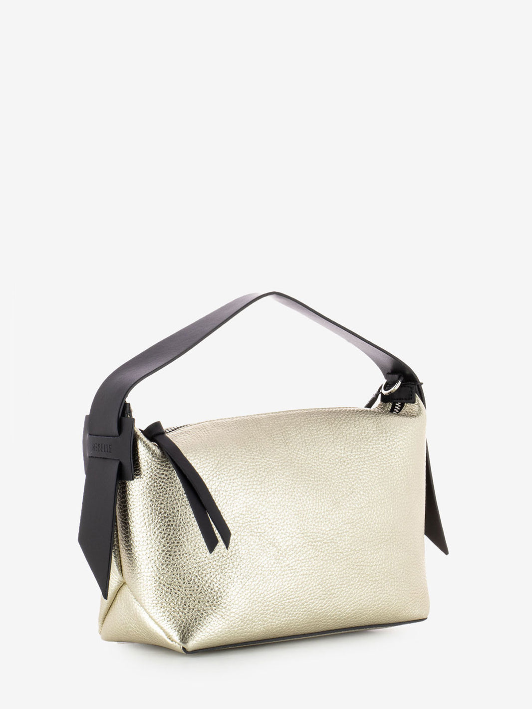 Borsa Hobo S Gilda dollaro laminato gold