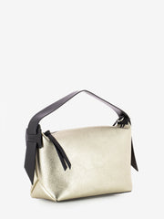 REBELLE - Borsa Hobo S Gilda dollaro laminato gold