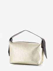 REBELLE - Borsa Hobo S Gilda dollaro laminato gold