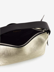 REBELLE - Borsa Hobo S Gilda dollaro laminato gold