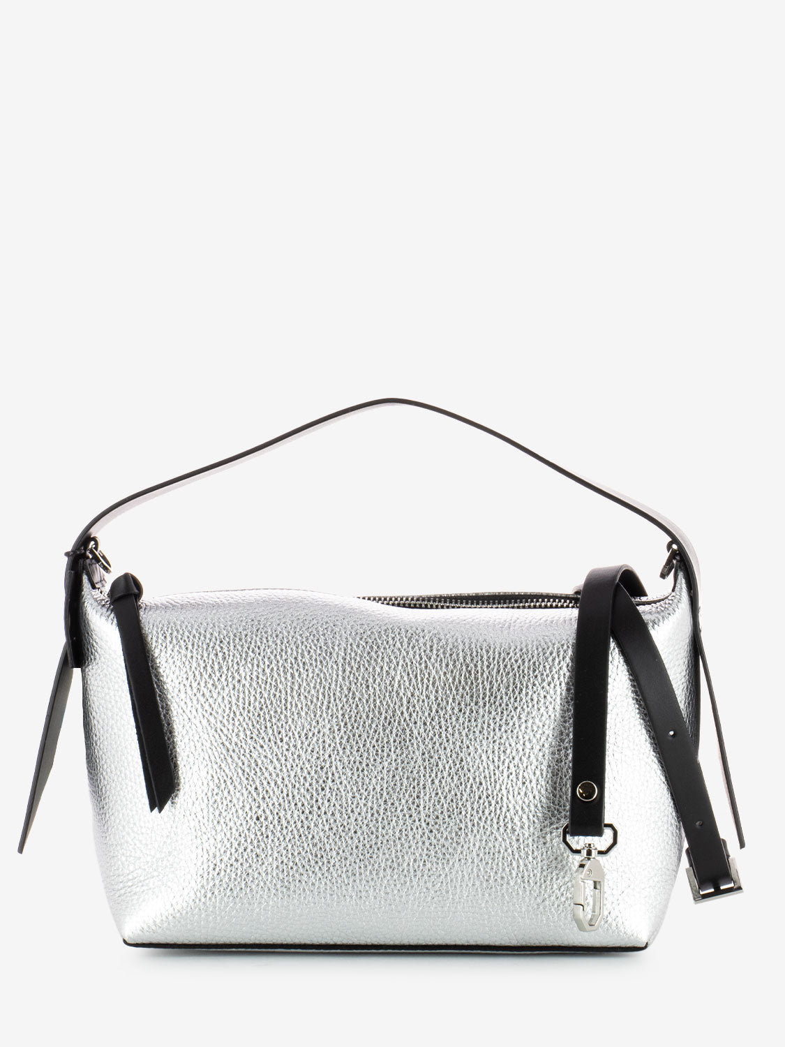Borsa Hobo S Gilda dollaro laminato silver