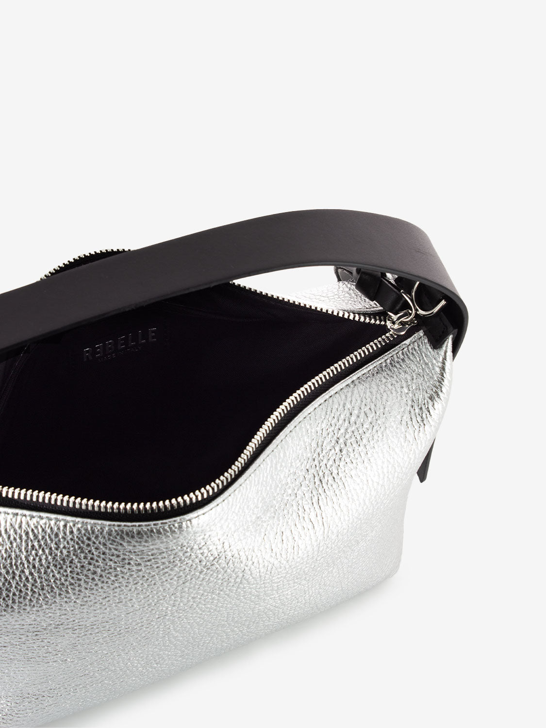 Borsa Hobo S Gilda dollaro laminato silver