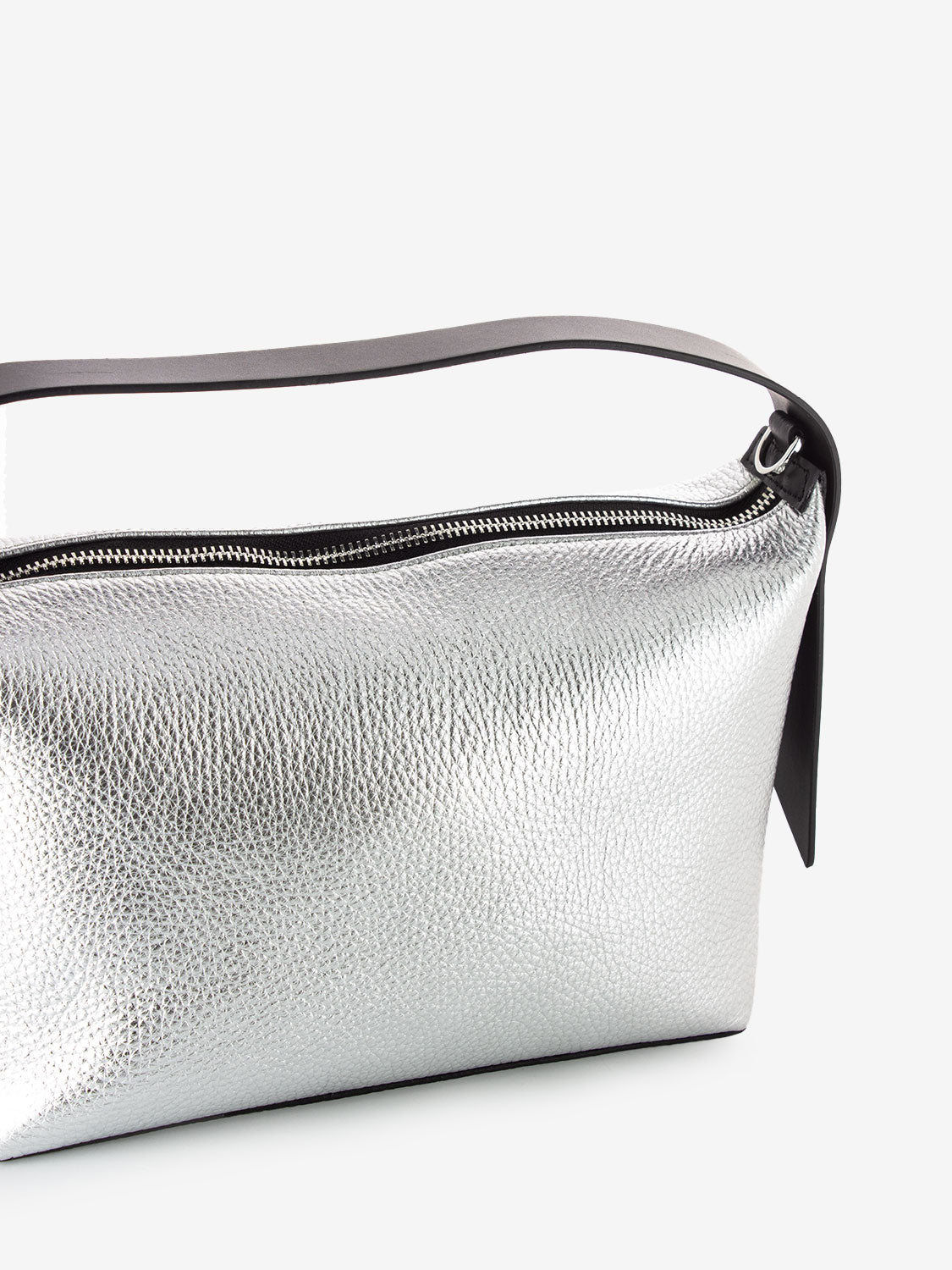 Borsa Hobo S Gilda dollaro laminato silver