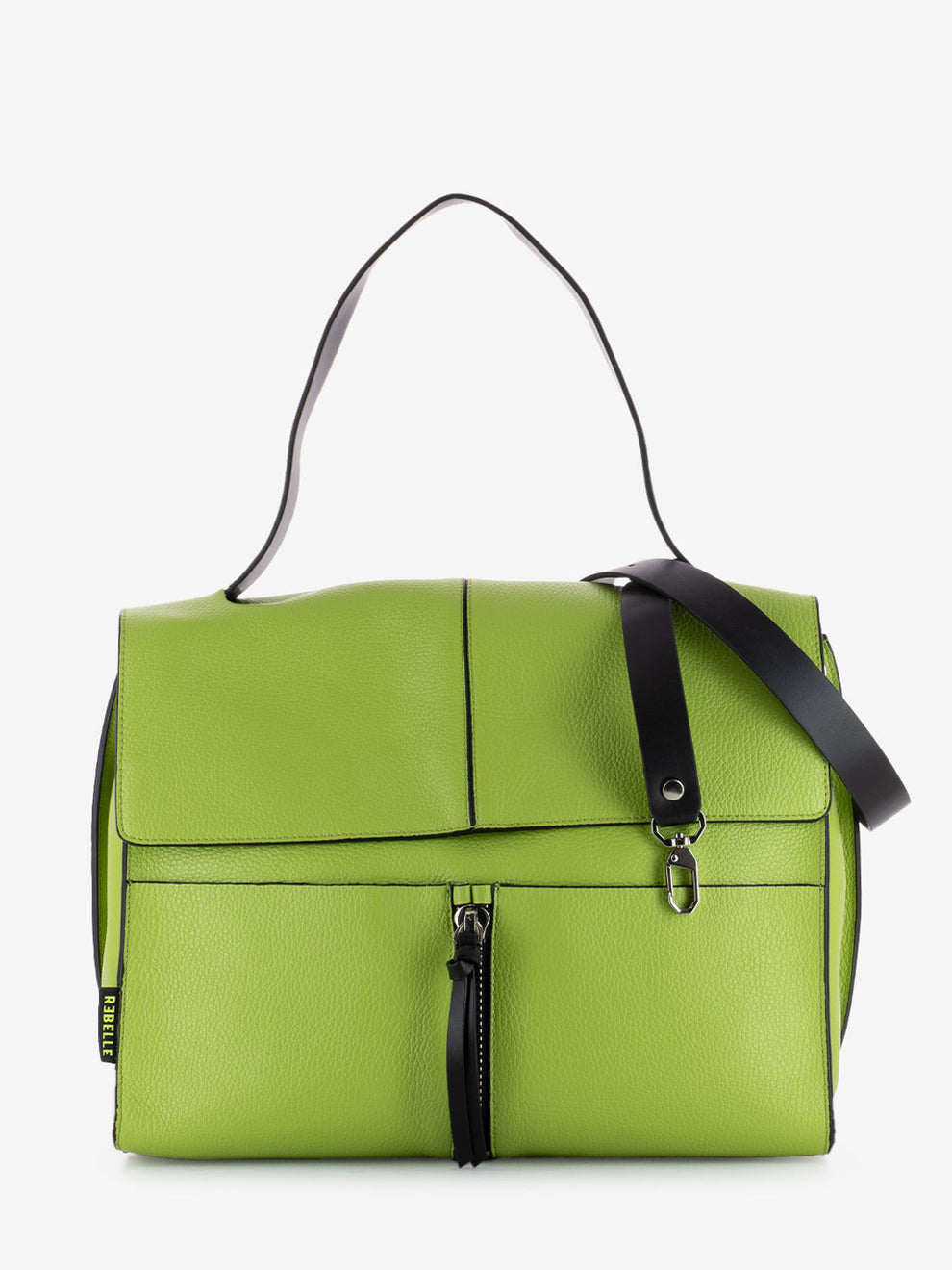 Borsa satchel Clio L pelle verde