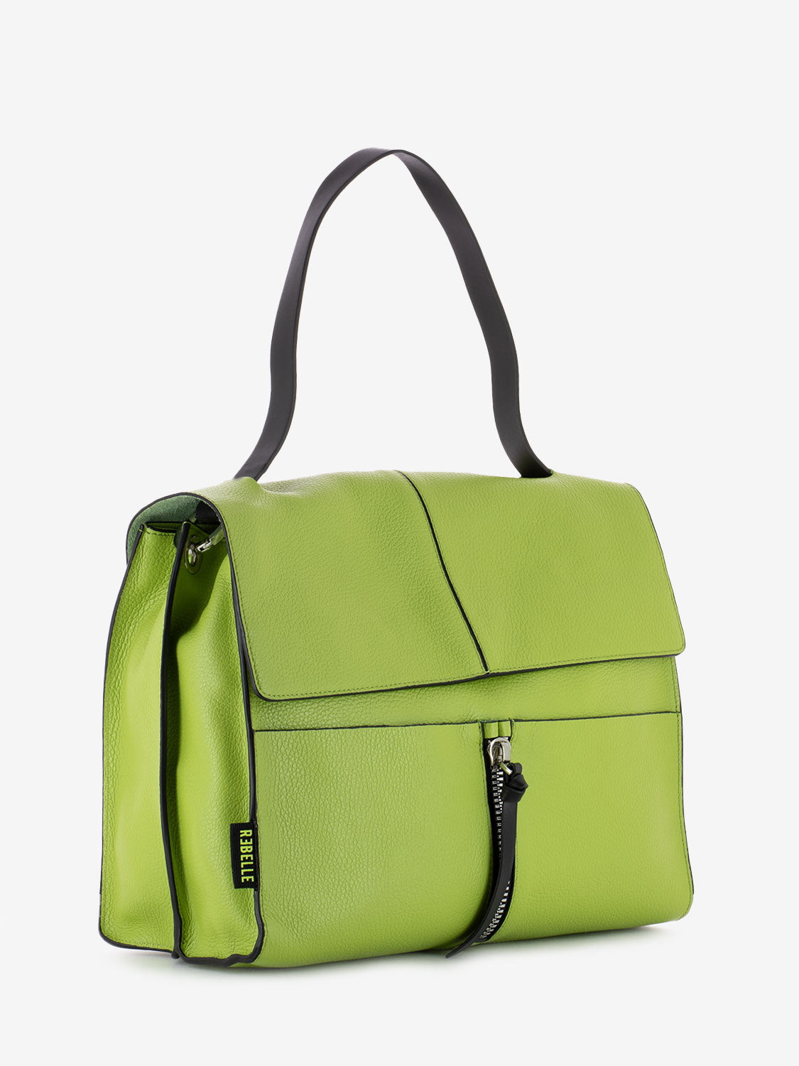 Borsa satchel Clio L pelle verde