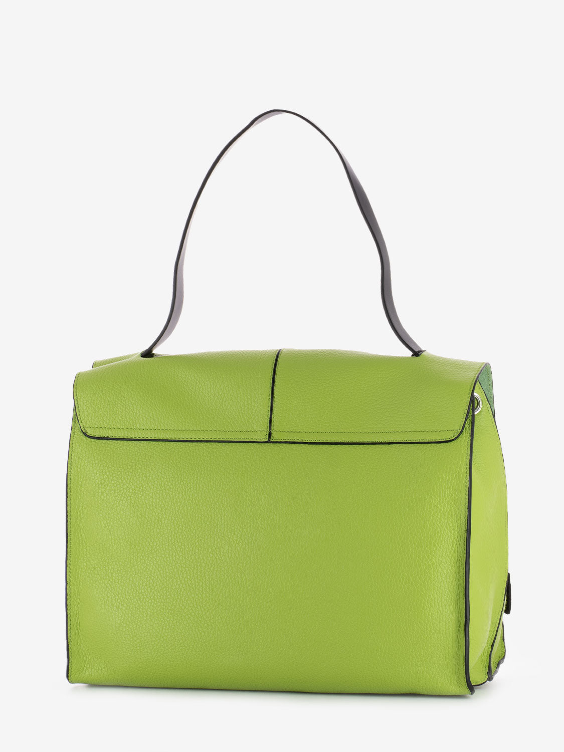 Borsa satchel Clio L pelle verde