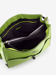 REBELLE - Borsa satchel Clio L pelle verde