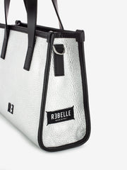 REBELLE - Borsa Virtus S dollaro laminato silver