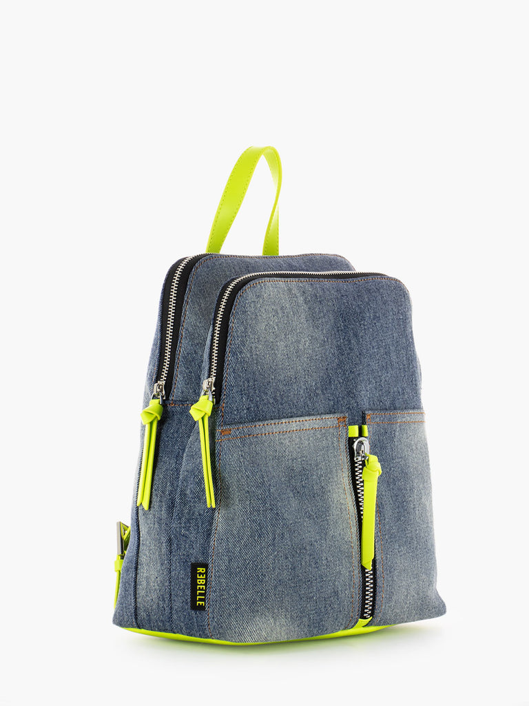 REBELLE - Zaino Diana denim / lime