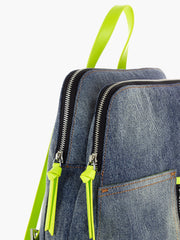 REBELLE - Zaino Diana denim / lime