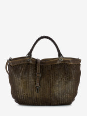 REPTILE'S HOUSE - Borsa shopper Lune ambra