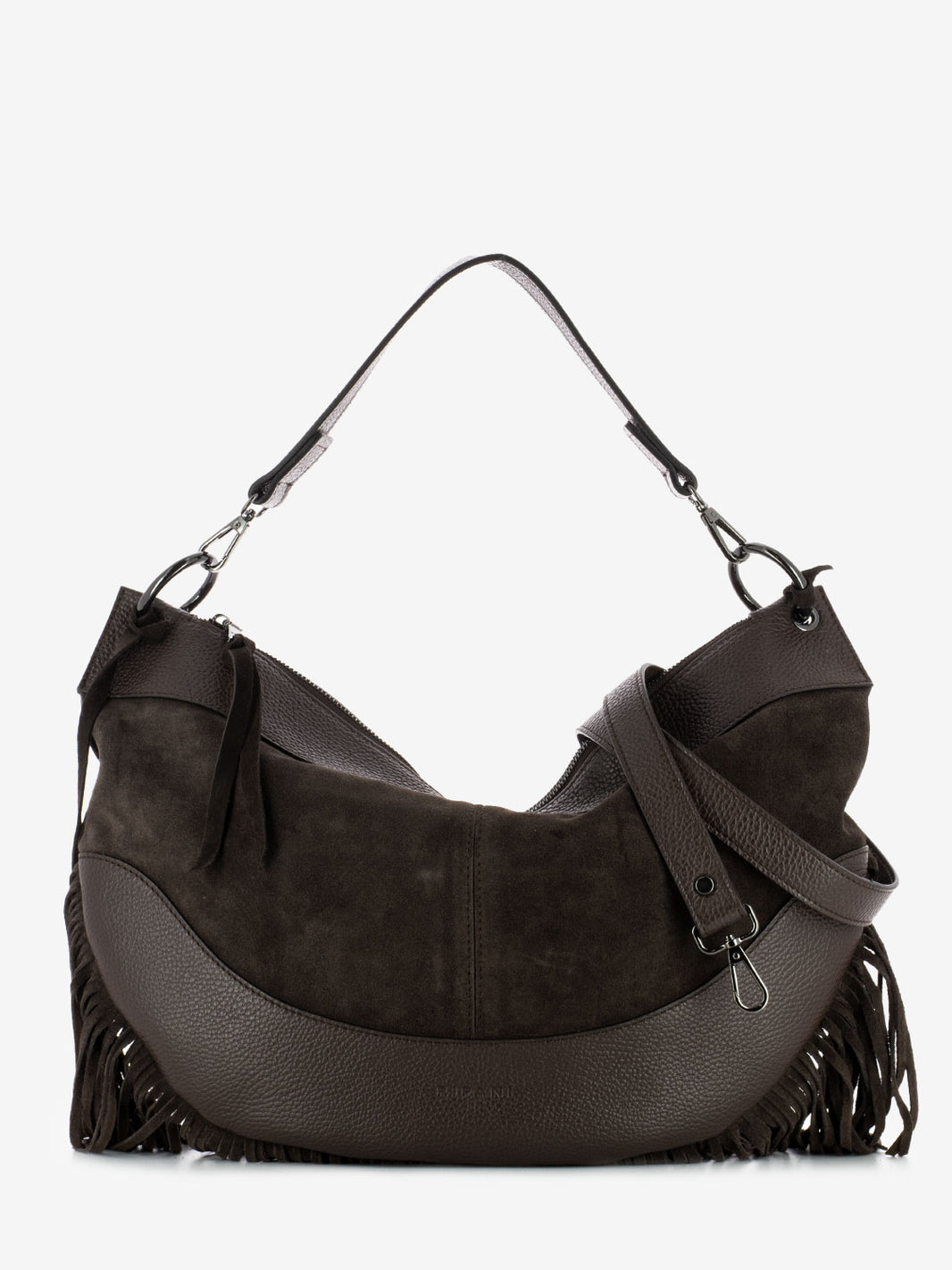 Borsa Sigrid frange cioccolato