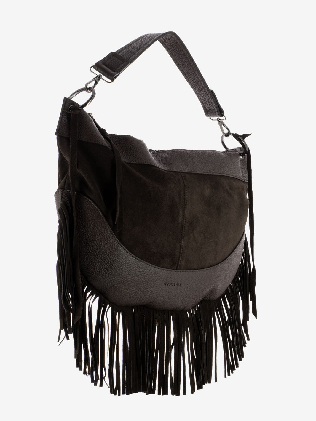 Borsa Sigrid frange cioccolato