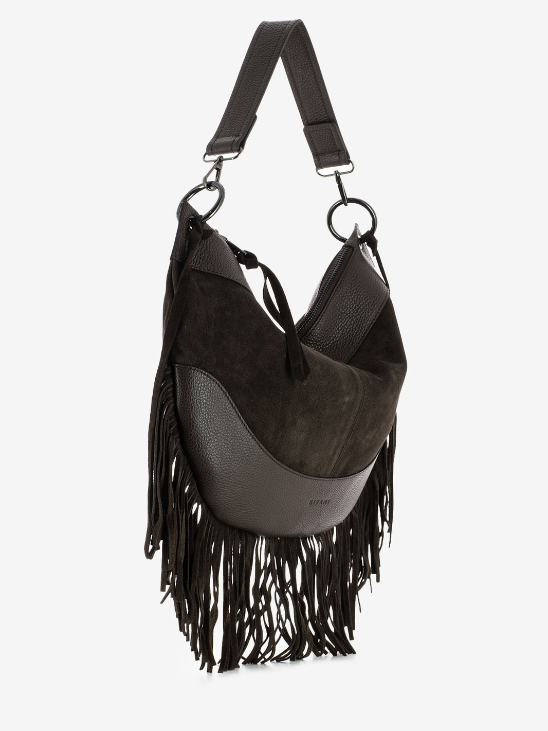 Borsa Sigrid frange cioccolato