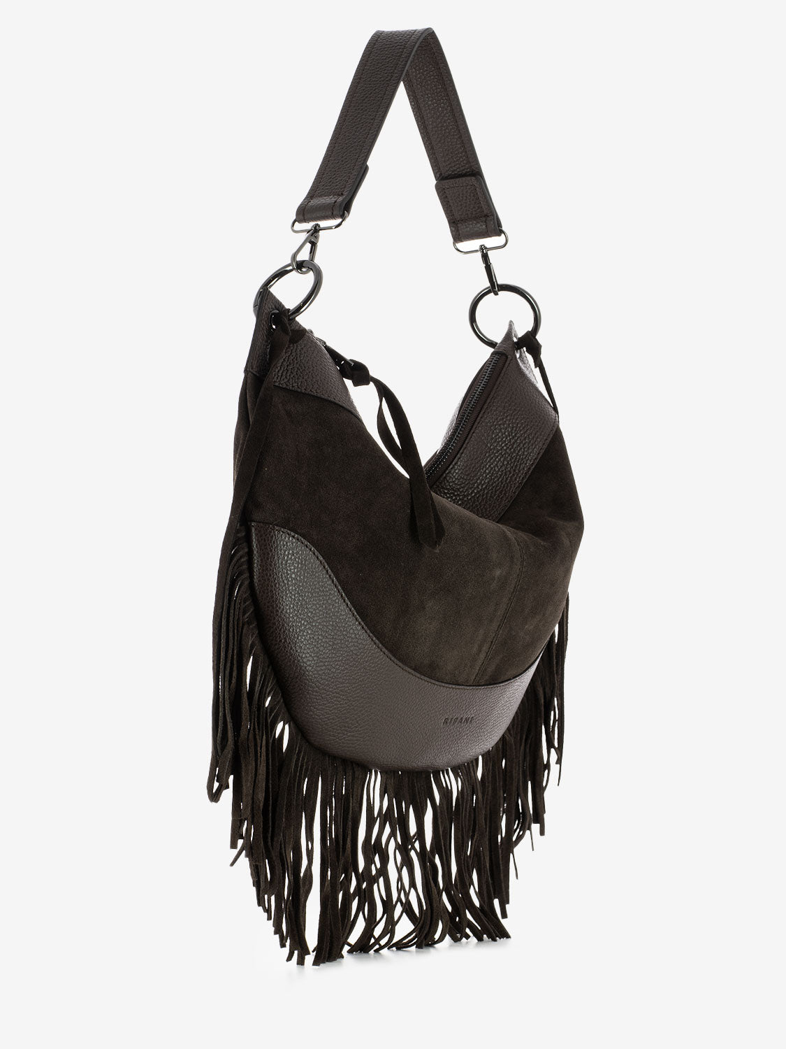 Borsa Sigrid frange cioccolato